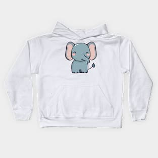 cute elephant cartoon vector illustration Kids Hoodie